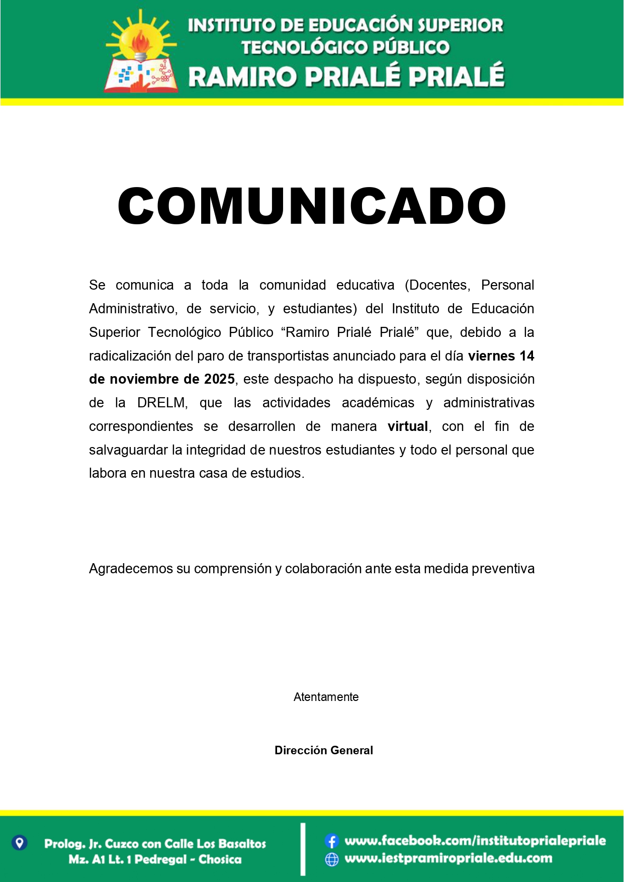 COMUNICADO